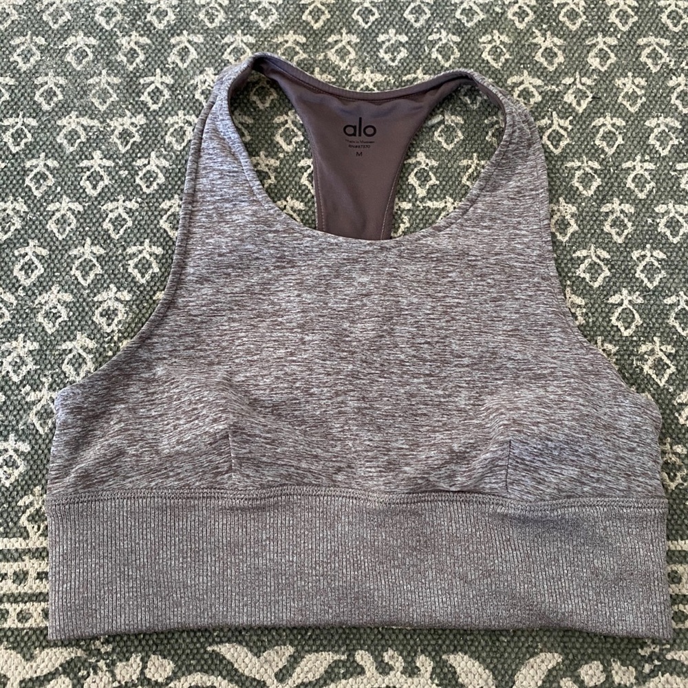 Alo Yoga Alosoft Brown Serenity Bra